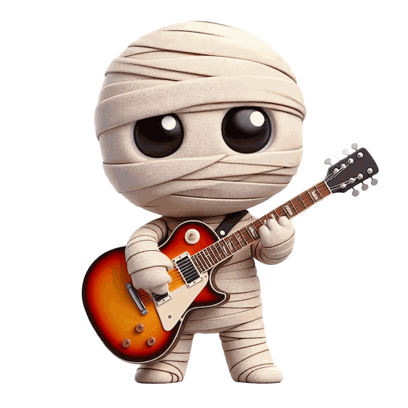 Spugs, the Strumified mummy mascot